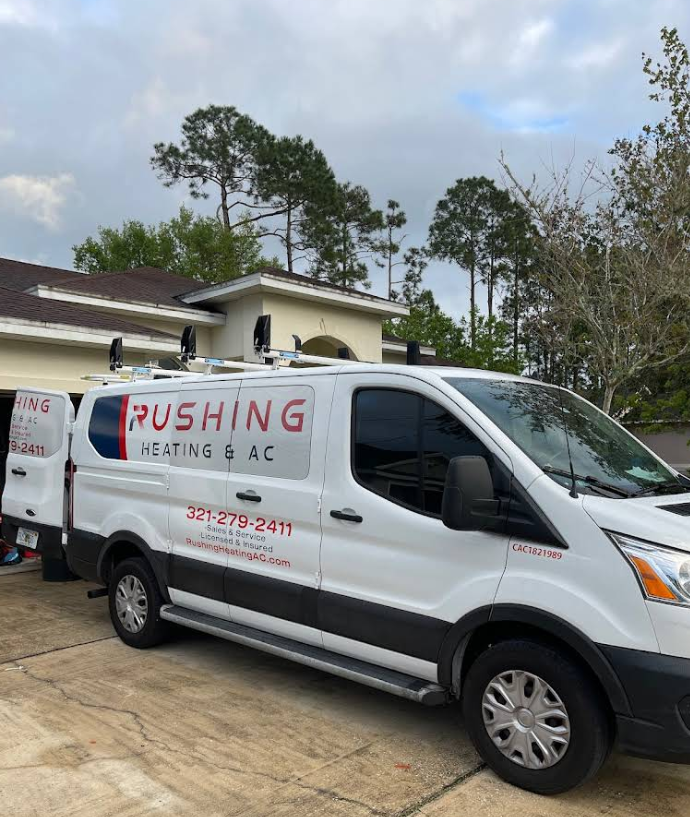 White service van with