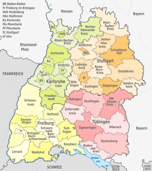 Bild Karte Baden-Württemberg