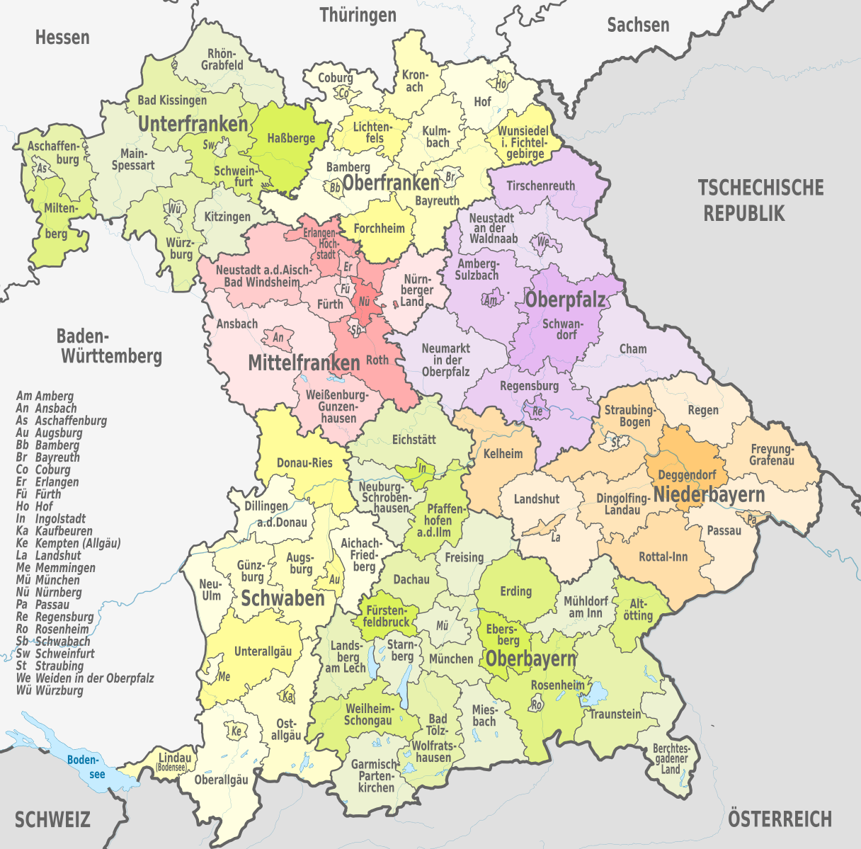 Bild Karte Bayern