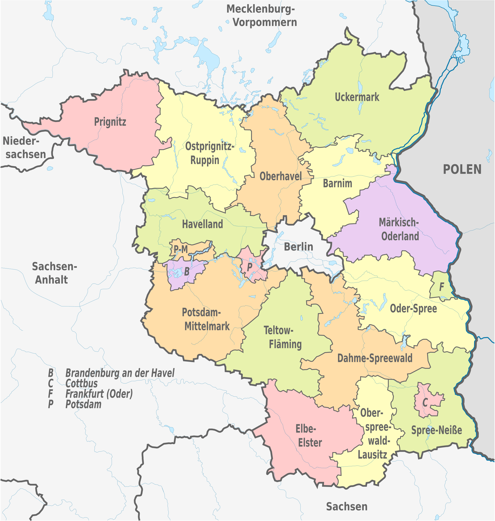 Bild Karte Brandenburg