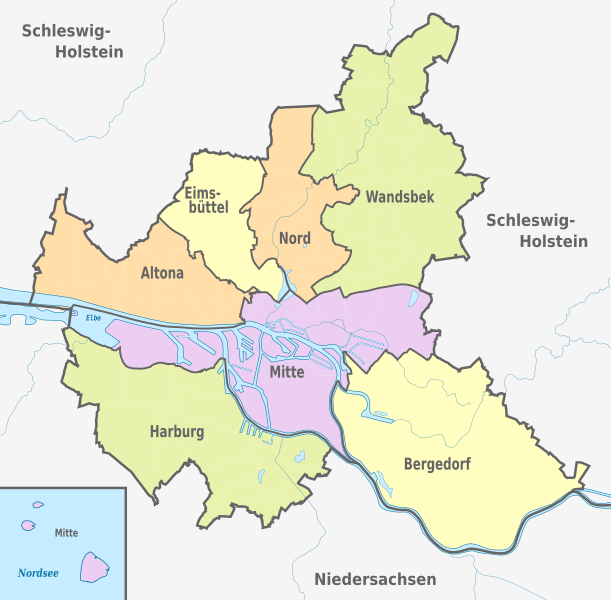 Bild Karte Hamburg