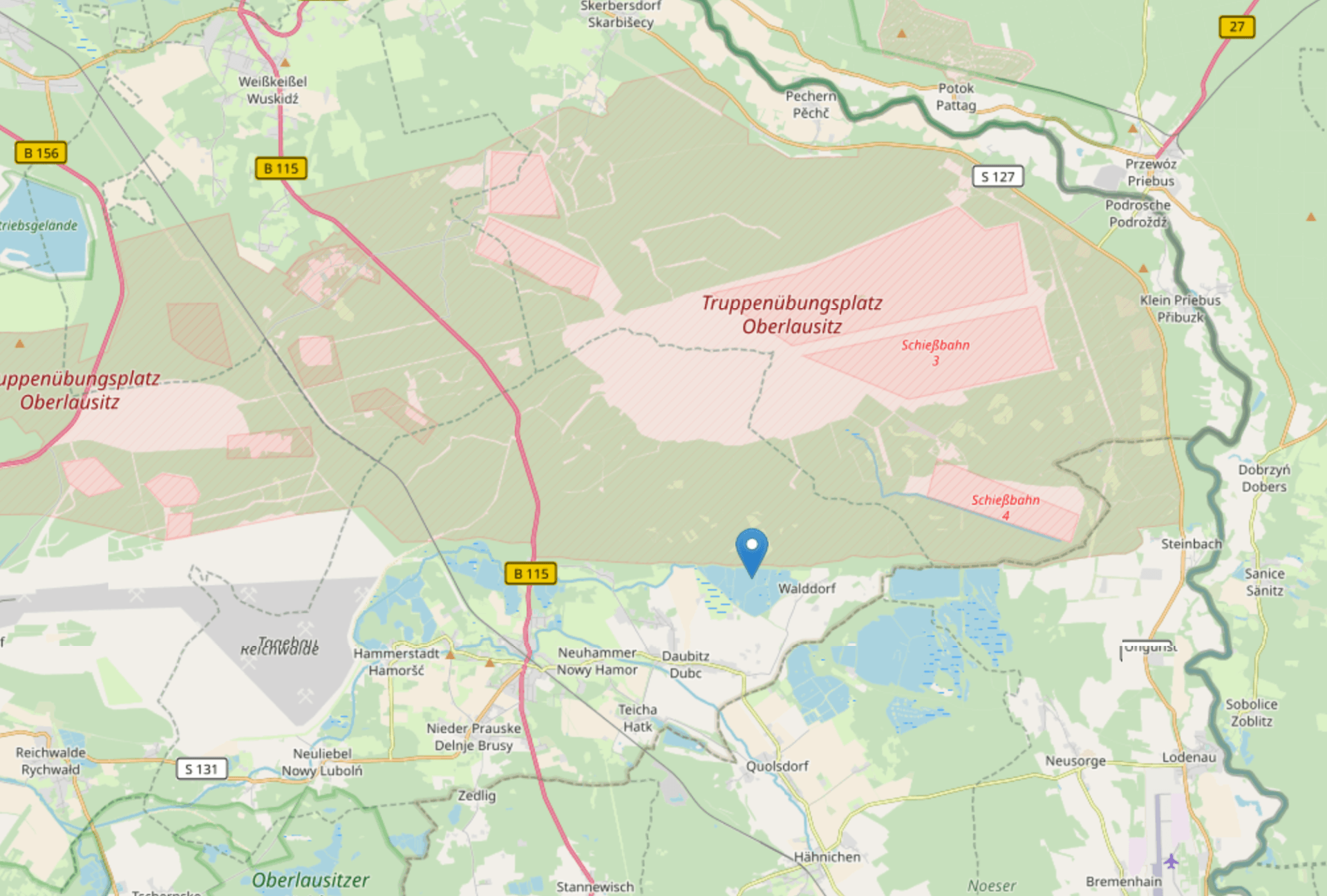 Karte Moskauer Heide © Leaflet | Map data © OpenStreetMap contributors