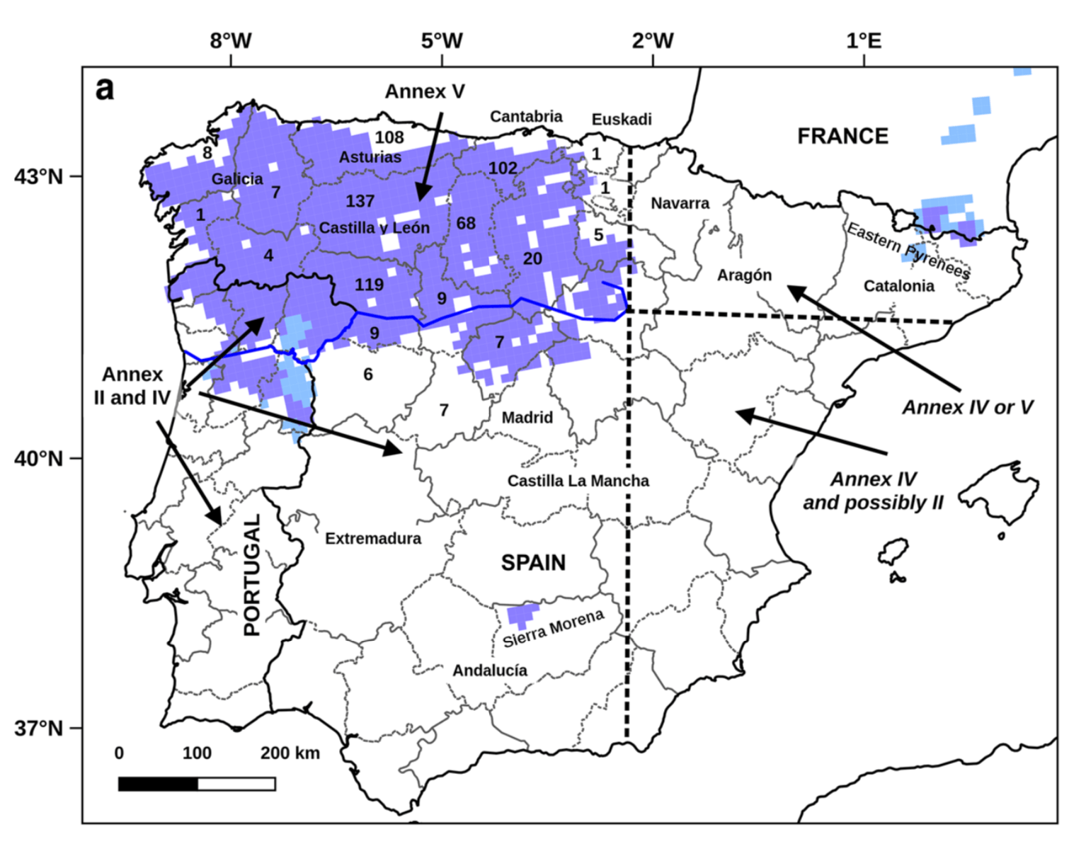 Bild Sectors of wolf protection/management in the Iberian Peninsula