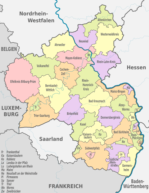 Bild Karte Rheinland-Pfalz