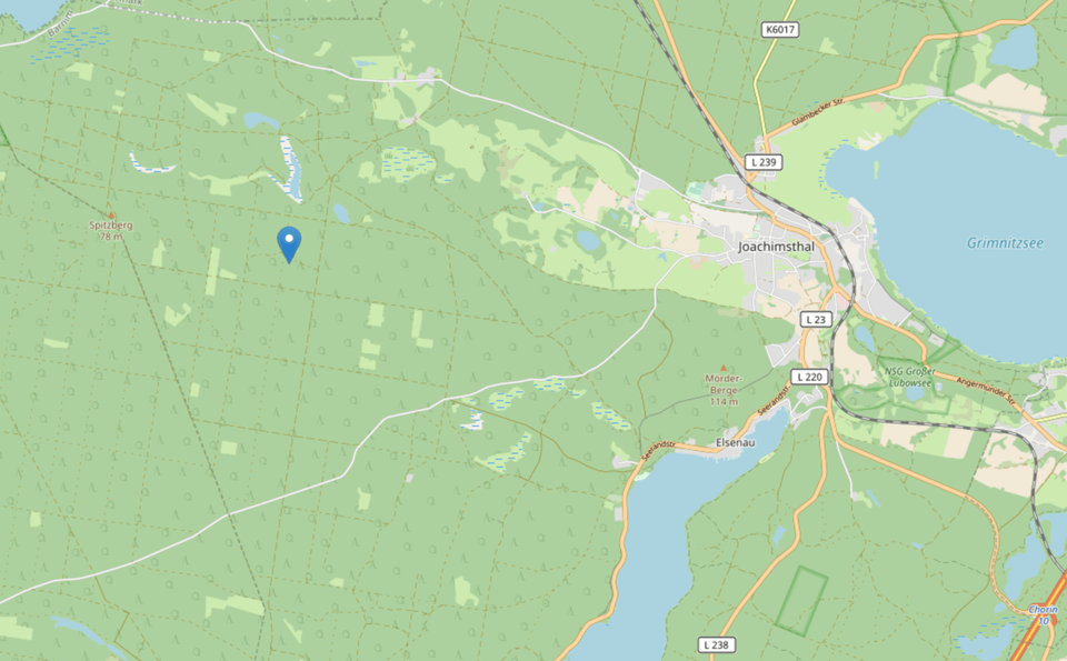 Karte Schorfheide © Leaflet | Map data © OpenStreetMap contributors