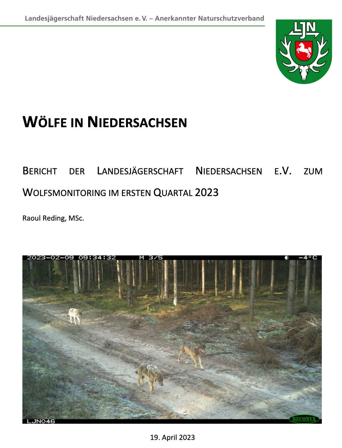 Wolfsmonitoring Niedersachsen I/2023