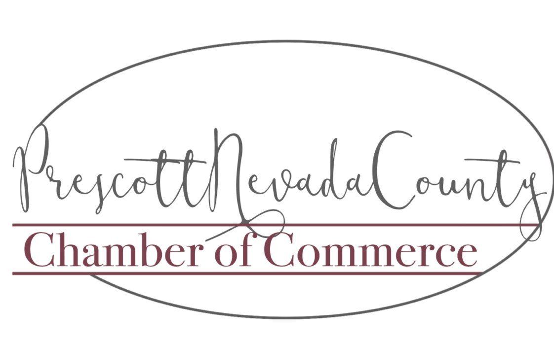 The logo for the prescott nevada county chamber of commerce