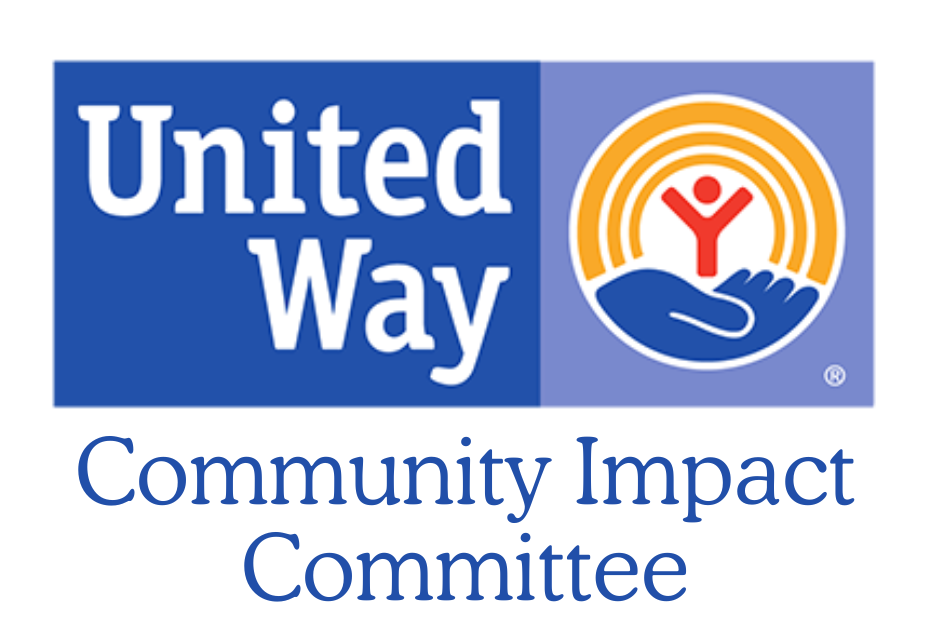 A logo for the united way community impact committee
