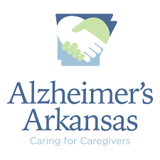 A logo for alzheimer 's arkansas caring for caregivers