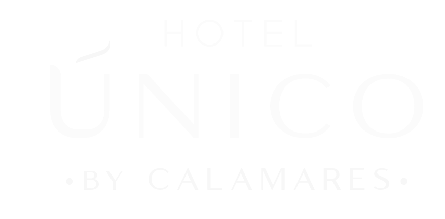 Um logotipo branco em um fundo branco que diz unico por calamares.