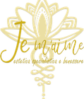 Gold lotus logo with cursive &ldquo;Je ma&rsquo;m&eacute;&rdquo; and &ldquo;estetica specializzata e benessere&rdquo; text on white background