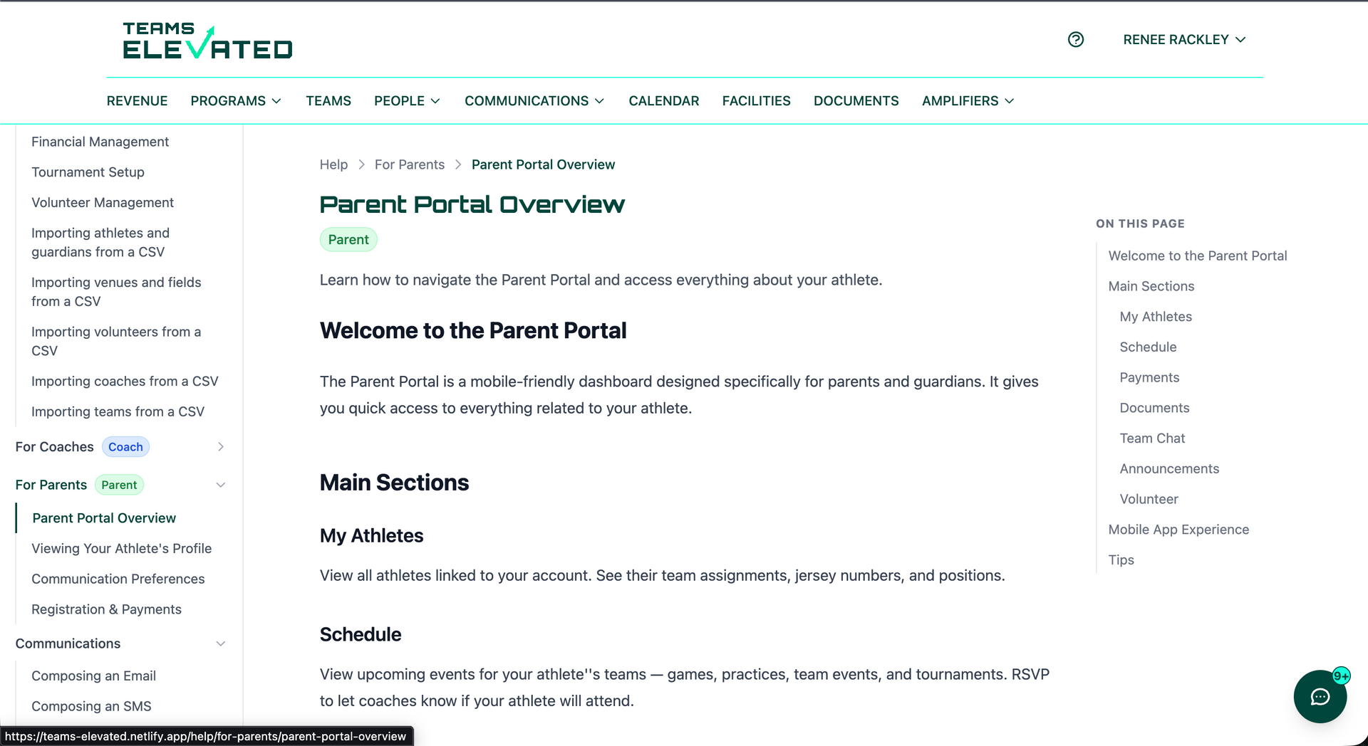 help center parent portal