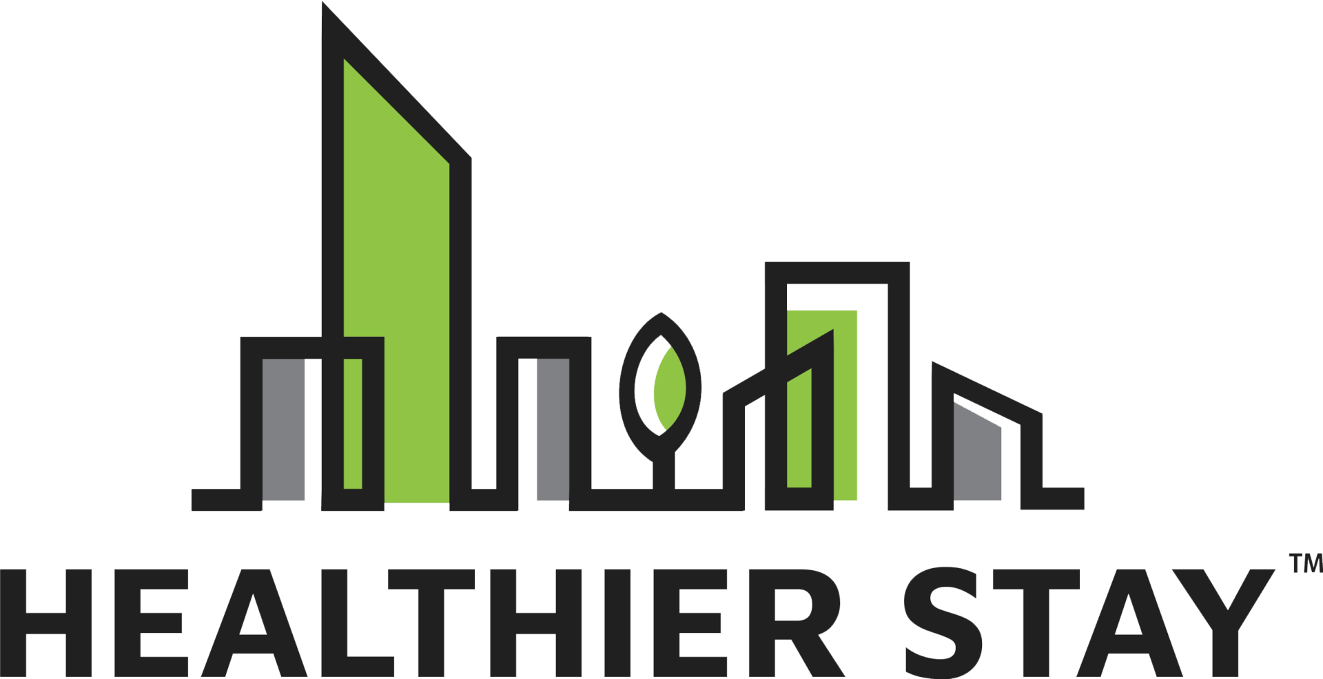 Healthier Stay Logo in header - linked to home page