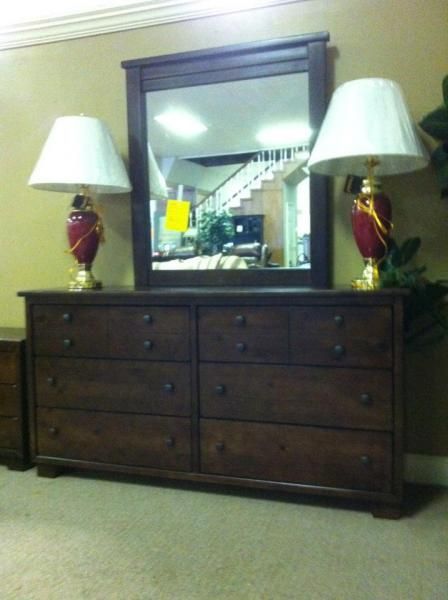 dresser with mirror