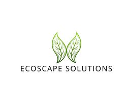 Logo for Ecoscape Solutions featuring two leaves, text "Ecoscape Solutions" and "Yard Installation and maintenance", established 2025.