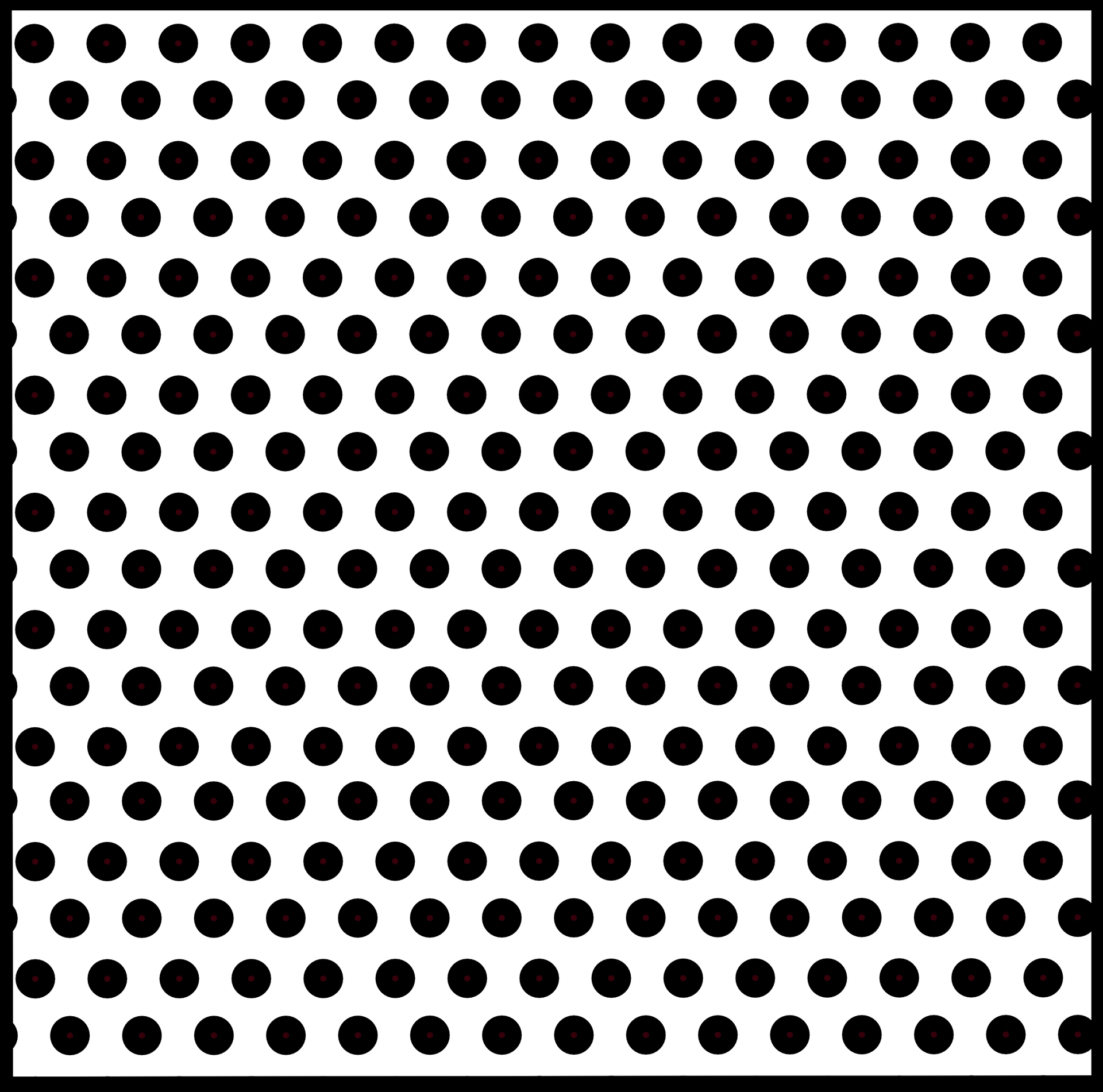 Pois noirs sur fond blanc, formant un motif répétitif