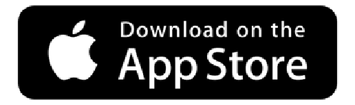 Apple App Store download badge on a black rounded rectangle with white Apple logo and text