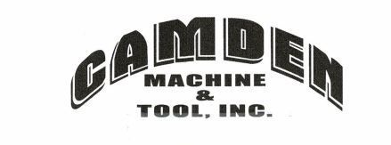 Logo for Camden Machine & Tool, Inc. in black, bold, arched lettering on a white background.