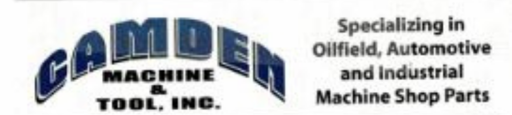 Logo for Camden Machine & Tool, Inc., which specializes in oilfield, automotive, and industrial machine shop parts.