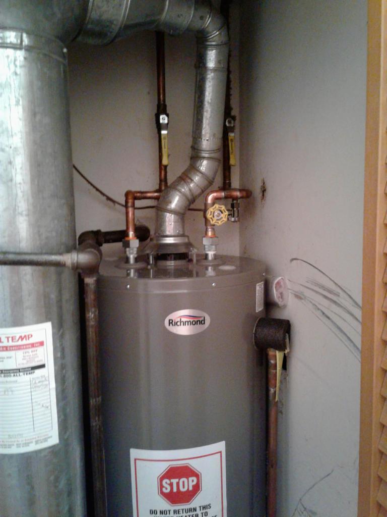 Heater/boiler room hardware repair with new pipes and sockets for an efficient fuel run. New heater installation.