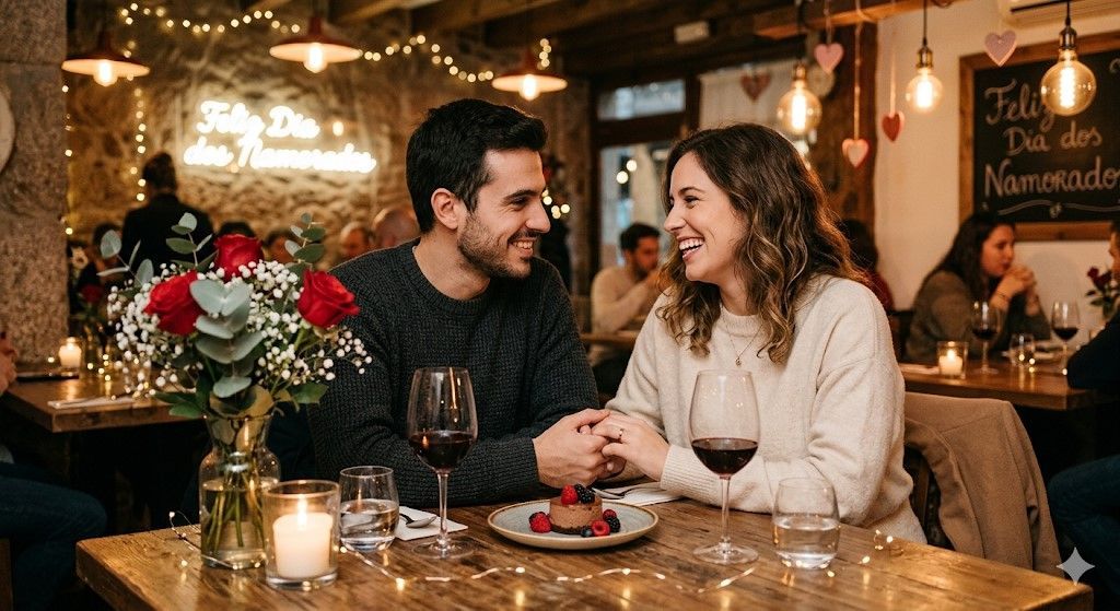 Casal brindado dia dos namorados
