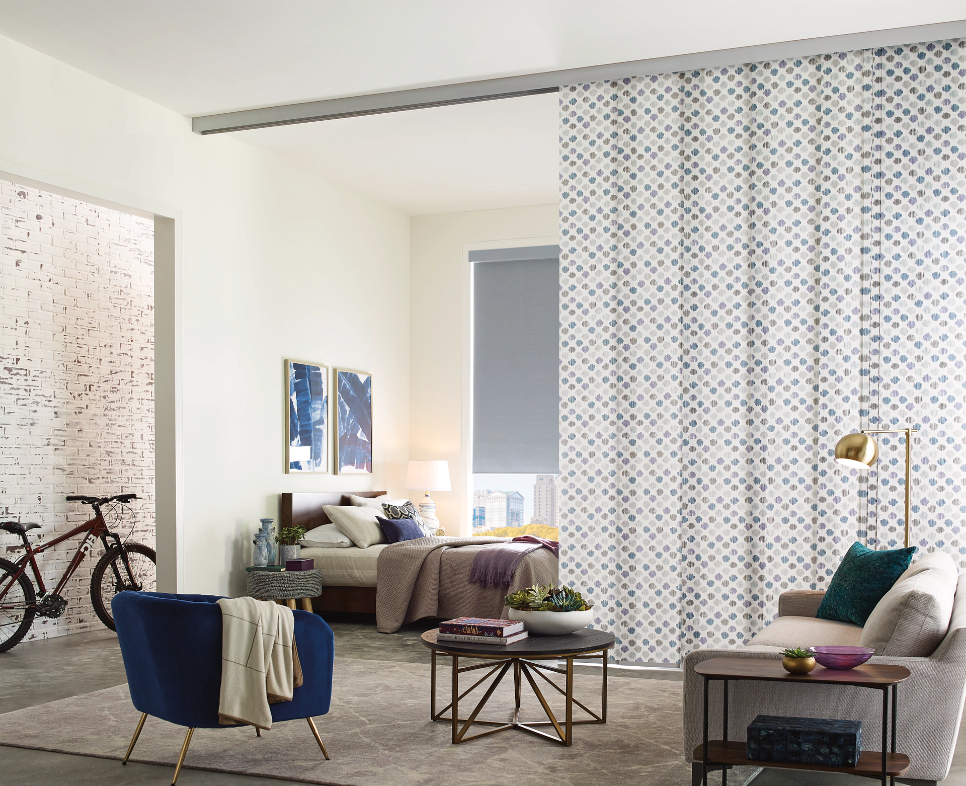 Hunter Douglas Skyline® Panel-Track Blinds with PowerView® Automation near Richardson, Texas (TX)