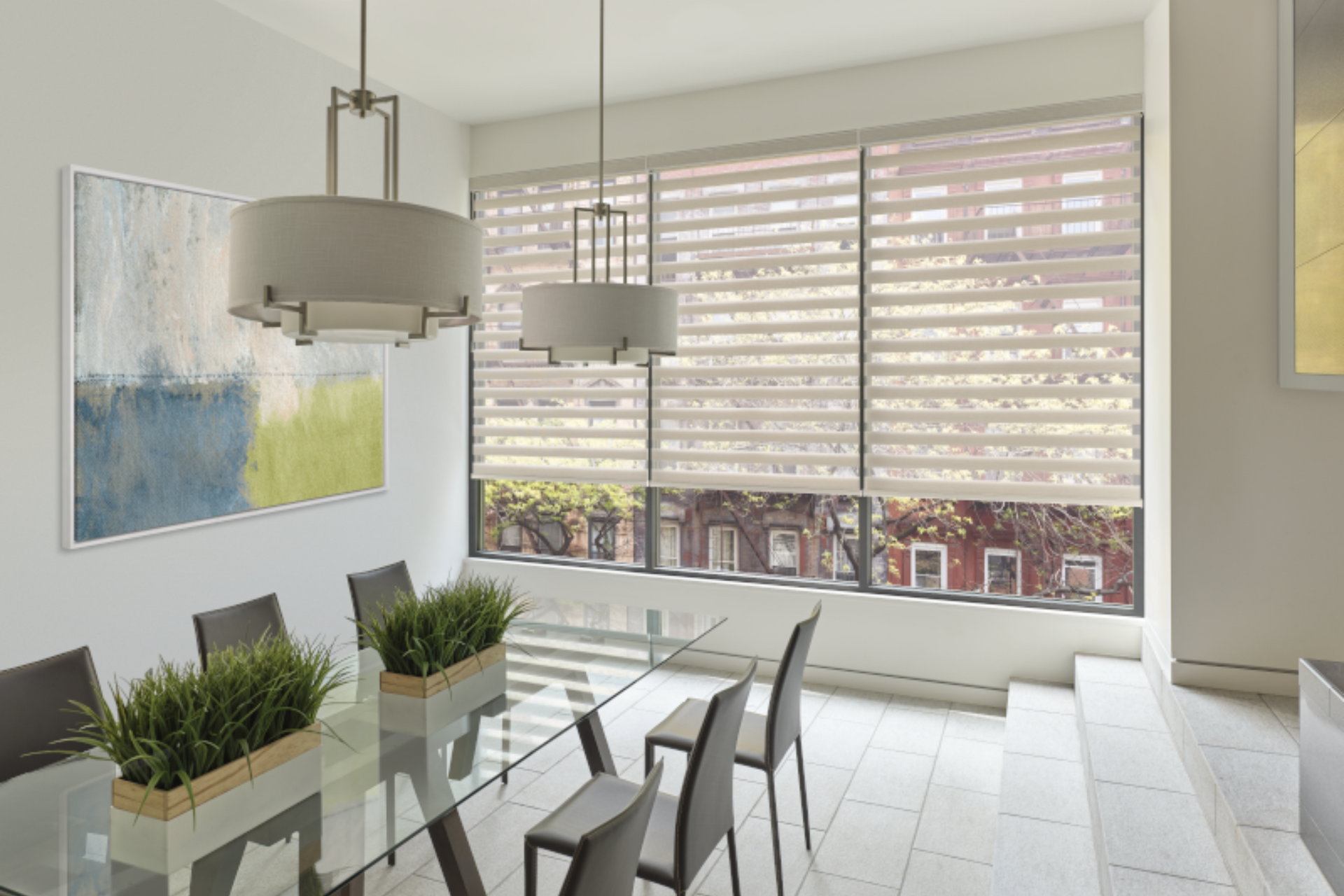 Hunter Douglas Designer Banded Shades near Richardson, Texas (TX) 