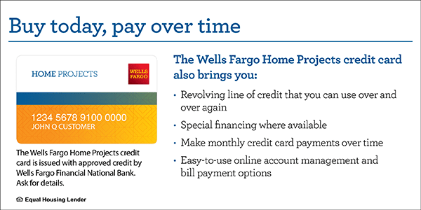 Wells Fargo Home Projects Credit Card — Kenner, LA — Southland Air Conditioning & Heating Inc