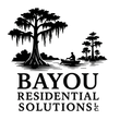 Logo for Bayou Residential Solutions: silhouette of a bayou scene with a person in a boat, trees, and text.