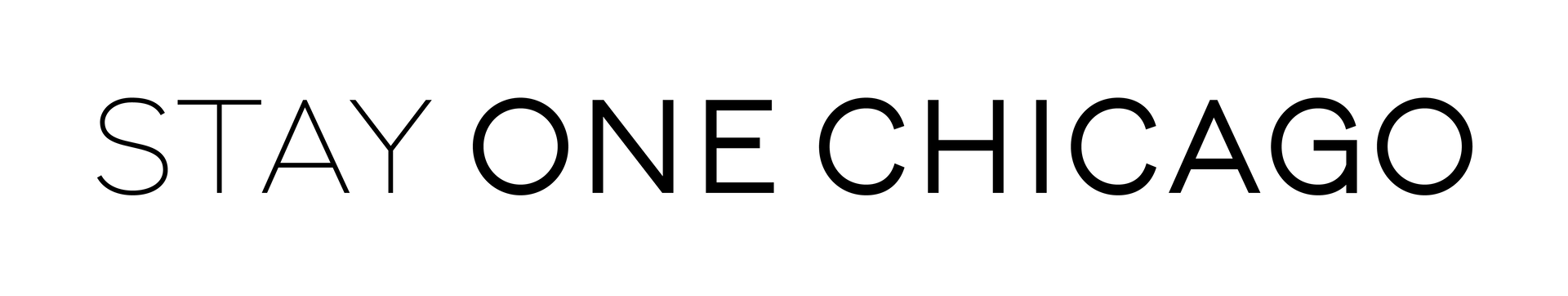 A black and white logo for stay one chicago