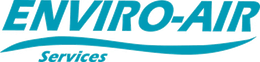 Enviro-Air Services logo in teal text with a swoosh underline on white background