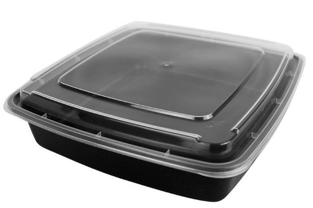 48 oz. Black Square Combo with Lid