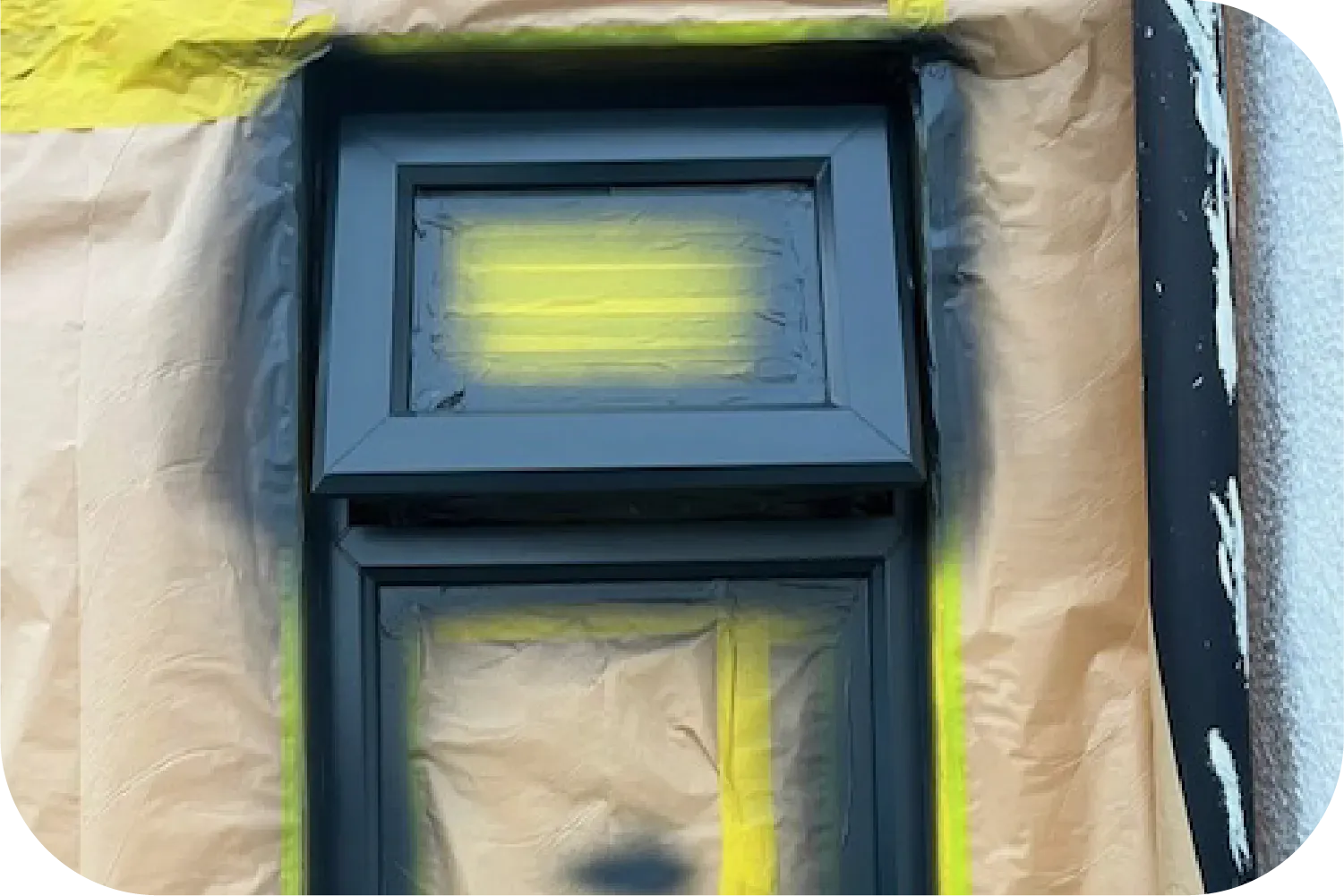 An attic with aluminum foil covering the ceiling