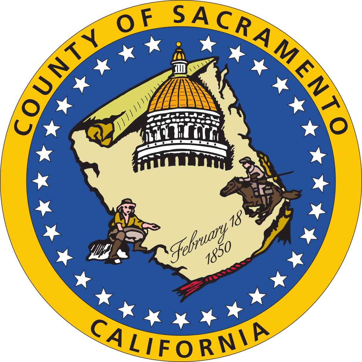 The seal of the county of sacramento in california