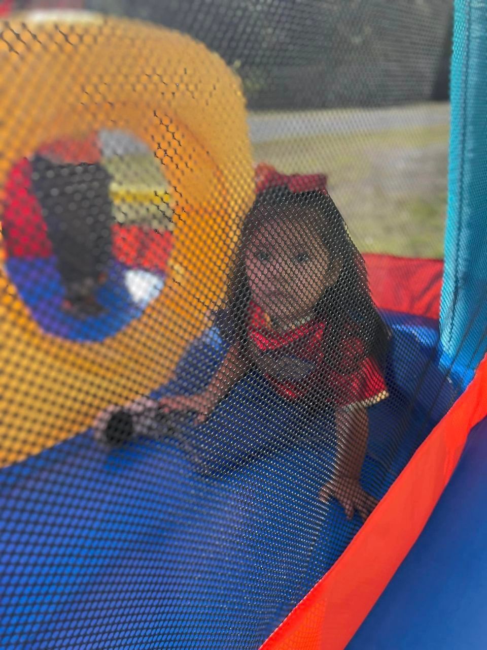 girl in bounce house