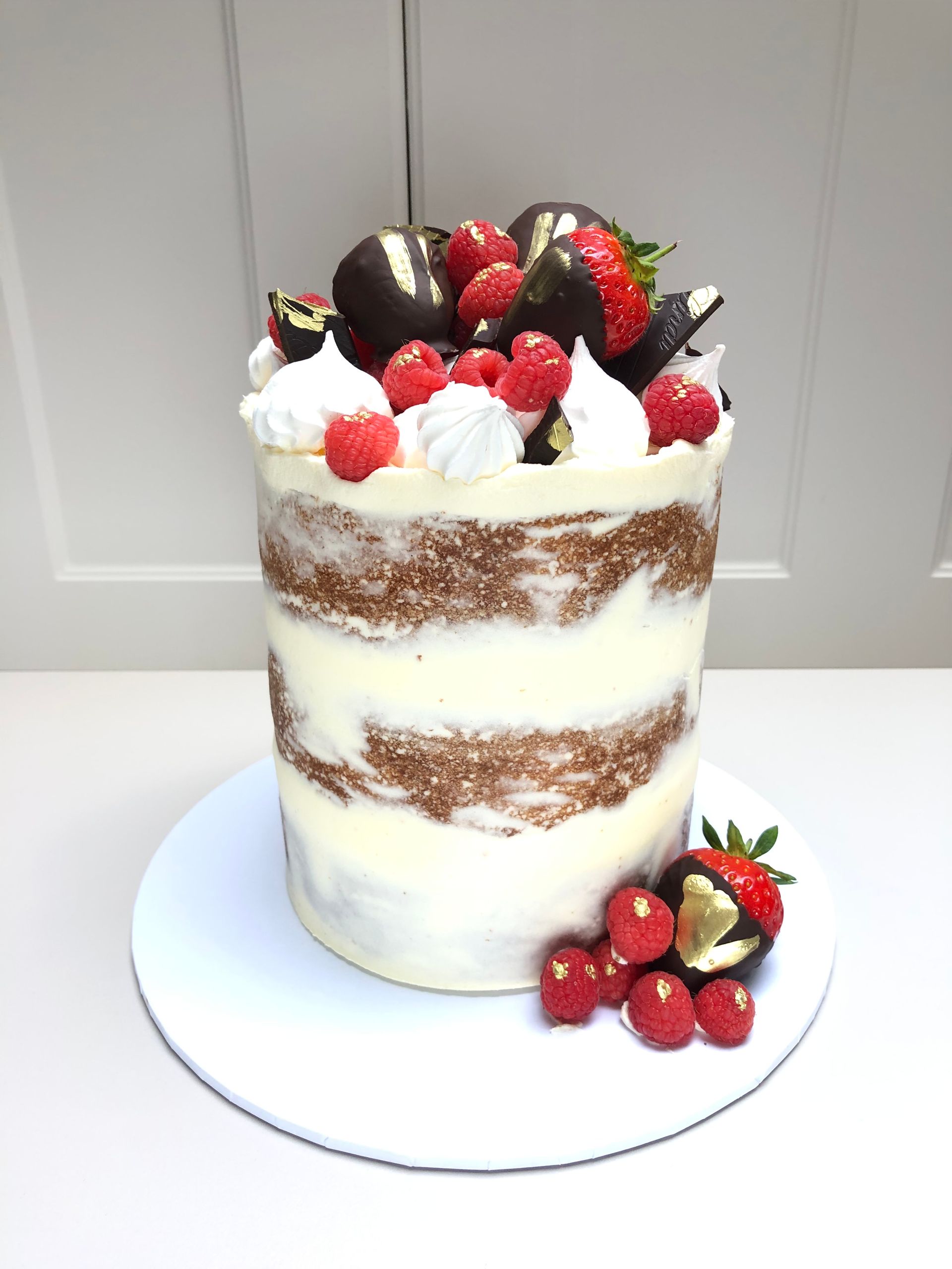 Tall vanilla cake with 