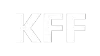 KFF logo: white outline letters 
