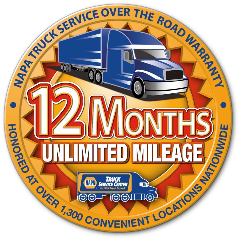Napa truck service over the road warranty 12 months unlimited mileage