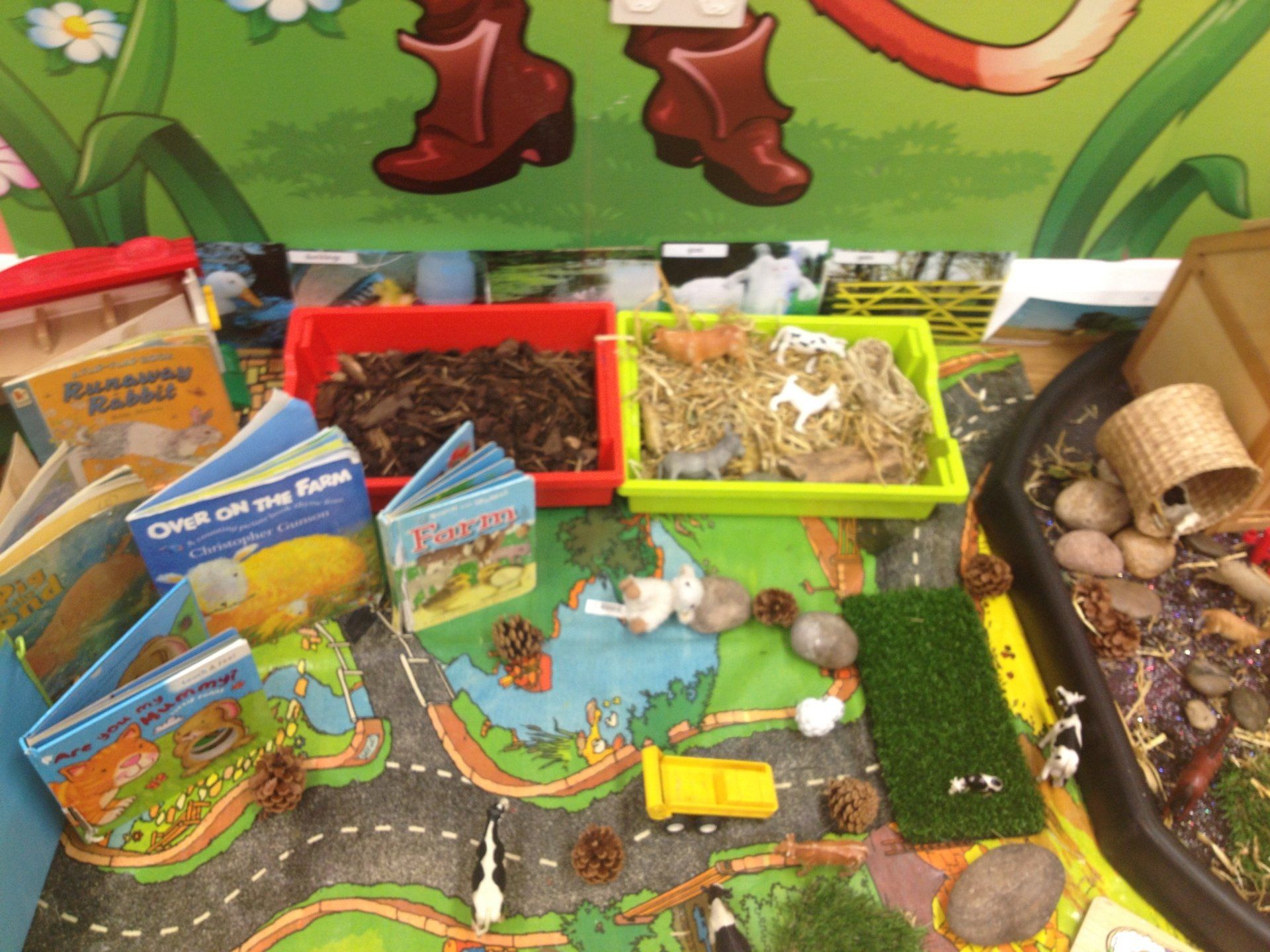 Decorated classroom and play area for children