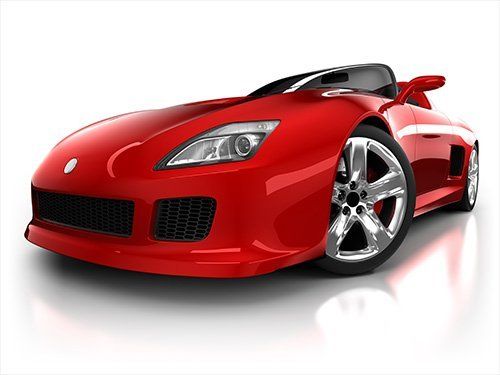 Wheel Polishing — Red Luxury Car in Orange County, CA
