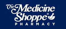 The Medicine Shoppe Pharmacy logo in white text on a blue background