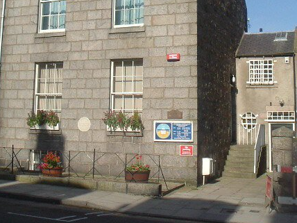 Aberdeen Spiritualist Centre, street entrance with stair access