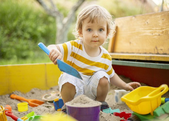 toddler playing