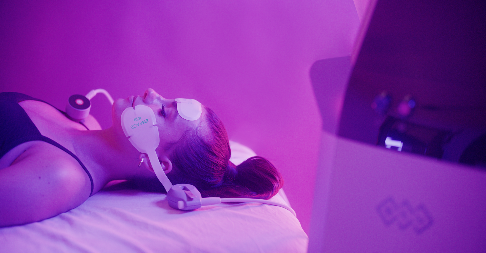 Image of someone having a lower face EMFACE skin tightening Treatment