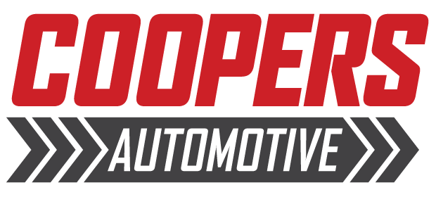 Logo for Coopers Automotive: "CA" in black and red, "COOPERS" in black, and "AUTOMOTIVE" in black below.
