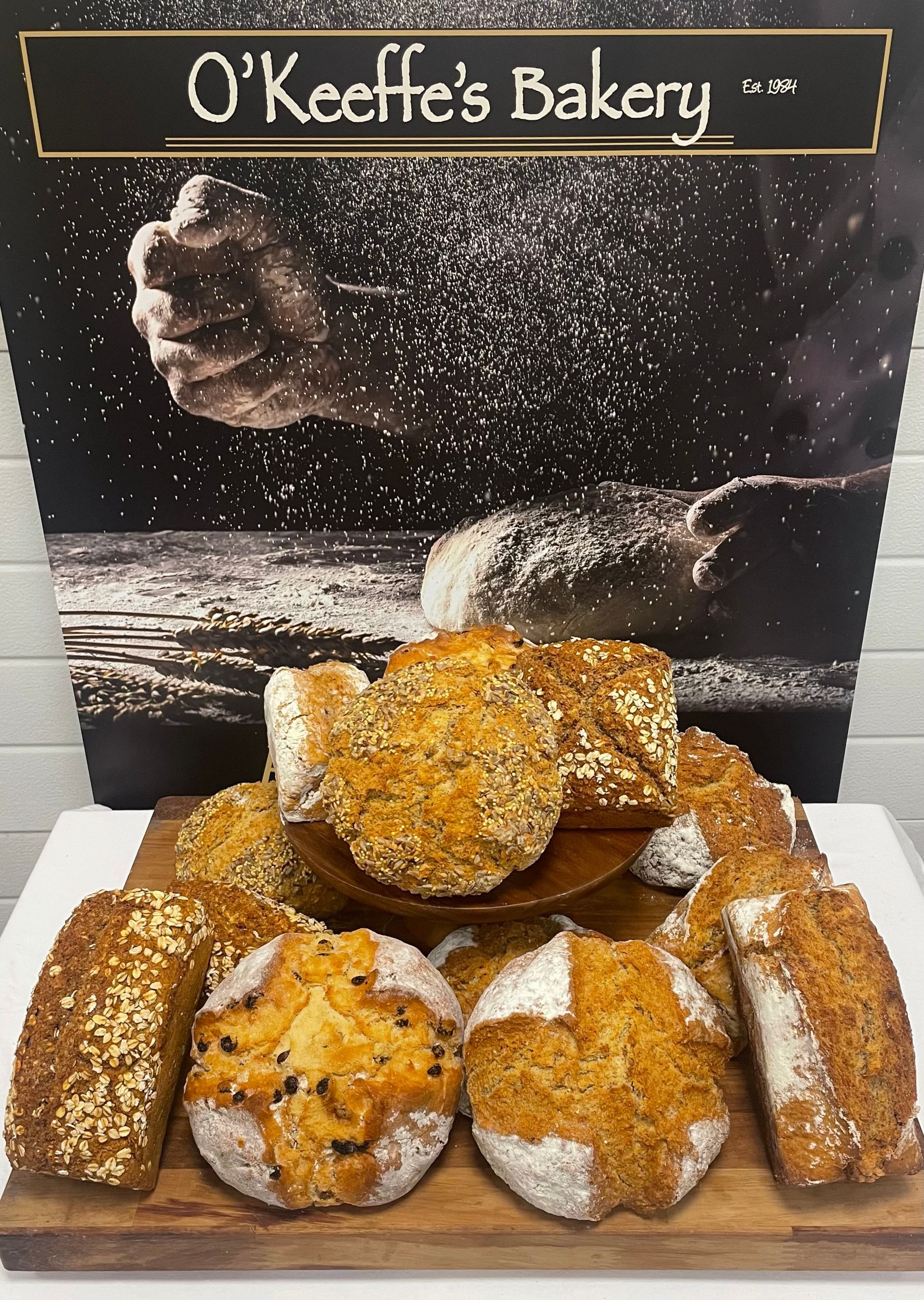 O keeffe 's bakery has many different types of bread