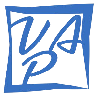 Un carré bleu avec la lettre p à l'intérieur.