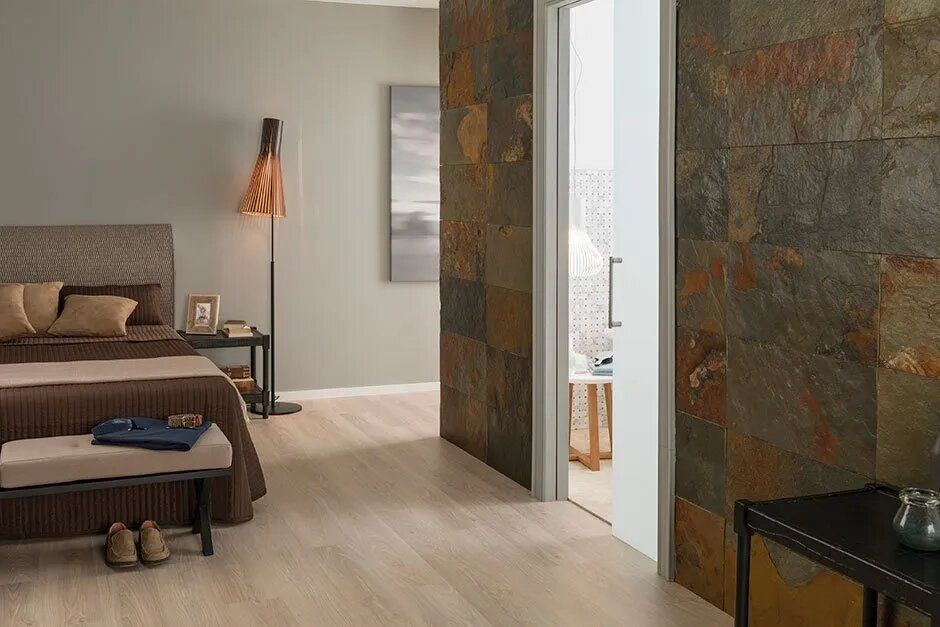 Brown Themed Bedroom — Kauai, HI — Pacific Tile Imports