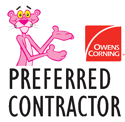 The pink panther is a preferred contractor for owens corning.