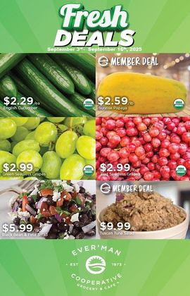 Fresh Deals Flyer Featuring Fruit, Vegetables, and Desserts